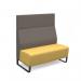 Encore² modular double seater high back sofa with no arms and black sled frame ENC-MOD02H-MF