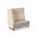 Encore² modular double seater high back sofa with right hand arm and wooden sled frame ENC-MOD02H-RA-WF