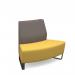 Encore² modular double seater convex low back sofa with no arms and black sled frame ENC-MOD02L-CV-MF