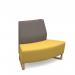 Encore² modular double seater convex low back sofa with no arms and wooden sled frame ENC-MOD02L-CV-WF