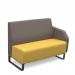 Encore² modular double seater low back sofa with left hand arm and black sled frame ENC-MOD02L-LA-MF