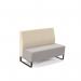 Encore² modular double seater low back sofa with no arms and black sled frame ENC-MOD02L-MF