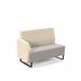 Encore² modular double seater low back sofa with right hand arm and black sled frame ENC-MOD02L-RA-MF