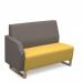 Encore² modular double seater low back sofa with right hand arm and wooden sled frame ENC-MOD02L-RA-WF