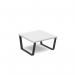 Encore modular coffee table with black sled frame - white ENC-TAB01-MF-WH