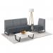 Encore modular coffee table with black sled frame - white ENC-TAB01-MF-WH