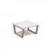 Encore² modular coffee table with wooden sled frame - white
