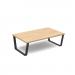 Encore² modular large coffee table with black sled frame