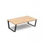 Encore modular large coffee table with black sled frame - kendal oak ENC-TAB02-MF-KO