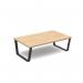 Encore modular large coffee table with black sled frame - kendal oak ENC-TAB02-MF-KO