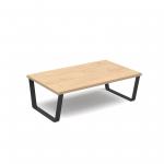 Encore modular large coffee table with black sled frame - kendal oak ENC-TAB02-MF-KO