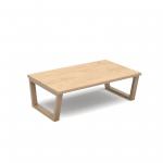 Encore modular large coffee table with wooden sled frame - kendal oak ENC-TAB02-WF-KO