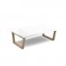 Encore² modular large coffee table with wooden sled frame - white
