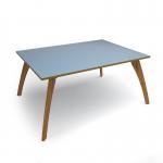 Enable worktable 1600mm x 1600mm deep with four solid oak legs and 25mm mdf top ENT16-16