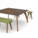 Enable worktable 1600mm x 1600mm deep with four solid oak legs and 25mm mdf top