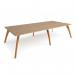 Enable worktable 3200mm x 1600mm deep with six solid oak legs - kendal oak ENT32-16-KO