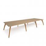 Enable worktable 4800mm x 1600mm deep with eight solid oak legs and 25mm mdf top ENT48-16