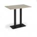 Eros rectangular poseur table with flat black rectangular base and twin uprights 1200mm x 800mm - made to order EPR1200-K