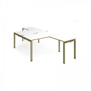 Adapt back to back desks 1400mm x 1600mm with 800mm return desks -
