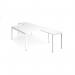 Adapt back to back desks 1400mm x 1600mm with 800mm return desks - white frame, white top ER14168-WH-WH