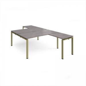 Adapt back to back desks 1600mm x 1600mm with 800mm return desks -