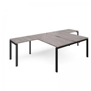 Adapt back to back desks 1600mm x 1600mm with 800mm return desks -
