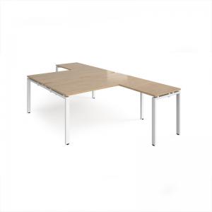 Adapt back to back desks 1600mm x 1600mm with 800mm return desks -