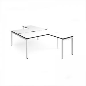 Adapt back to back desks 1600mm x 1600mm with 800mm return desks -