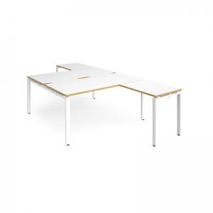 Adapt back to back desks 1600mm x 1600mm with 800mm return desks -