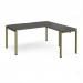 Adapt desk 1600mm x 800mm with 800mm return desk - green frame, storm grey top ER1688-GN-OG