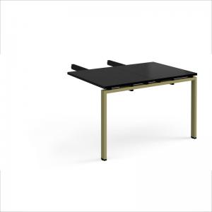 Adapt add on unit double return desk 800mm x 1200mm - green frame,