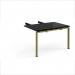 Adapt add on unit double return desk 800mm x 1200mm - green frame, black top ER812-AB-GN-BK