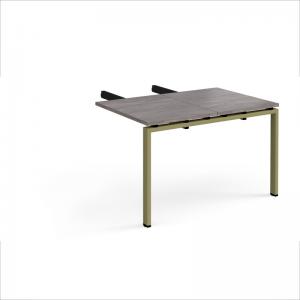 Adapt add on unit double return desk 800mm x 1200mm - green frame,