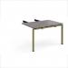 Adapt add on unit double return desk 800mm x 1200mm - green frame, grey oak top ER812-AB-GN-GO