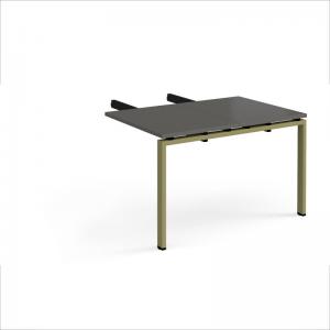 Adapt add on unit double return desk 800mm x 1200mm - green frame,