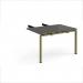 Adapt add on unit double return desk 800mm x 1200mm - green frame, storm grey top ER812-AB-GN-OG