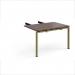 Adapt add on unit double return desk 800mm x 1200mm - green frame, walnut top ER812-AB-GN-W