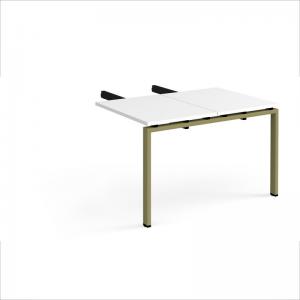 Adapt add on unit double return desk 800mm x 1200mm - green frame,