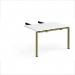 Adapt add on unit double return desk 800mm x 1200mm - green frame, white top ER812-AB-GN-WH