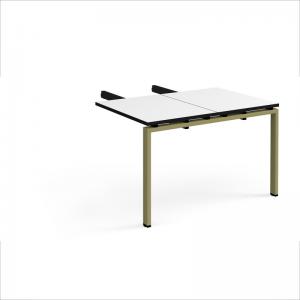 Adapt add on unit double return desk 800mm x 1200mm - green frame,