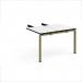 Adapt add on unit double return desk 800mm x 1200mm - green frame, white top, black edge ER812-AB-GN-WK