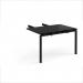 Adapt add on unit double return desk 800mm x 1200mm - black frame, black top ER812-AB-K-BK