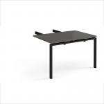 Adapt add on unit double return desk 800mm x 1200mm - black frame, storm grey top ER812-AB-K-OG
