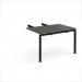 Adapt add on unit double return desk 800mm x 1200mm - black frame, storm grey top ER812-AB-K-OG