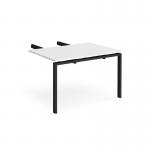 Adapt add on unit double return desk 800mm x 1200mm - black frame, white top ER812-AB-K-WH