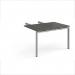 Adapt add on unit double return desk 800mm x 1200mm - silver frame, storm grey top ER812-AB-S-OG