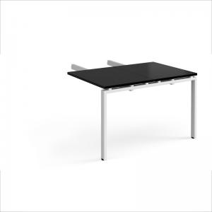 Adapt add on unit double return desk 800mm x 1200mm - white frame,