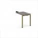 Adapt add on unit single return desk 800mm x 600mm - green frame, grey oak top ER86-AB-GN-GO