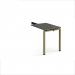 Adapt add on unit single return desk 800mm x 600mm - green frame, storm grey top ER86-AB-GN-OG