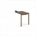 Adapt add on unit single return desk 800mm x 600mm - green frame, walnut top ER86-AB-GN-W